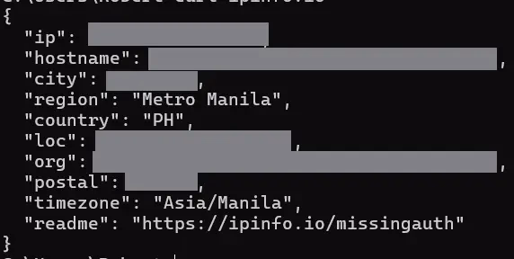Curl Command - IP & Geolocation