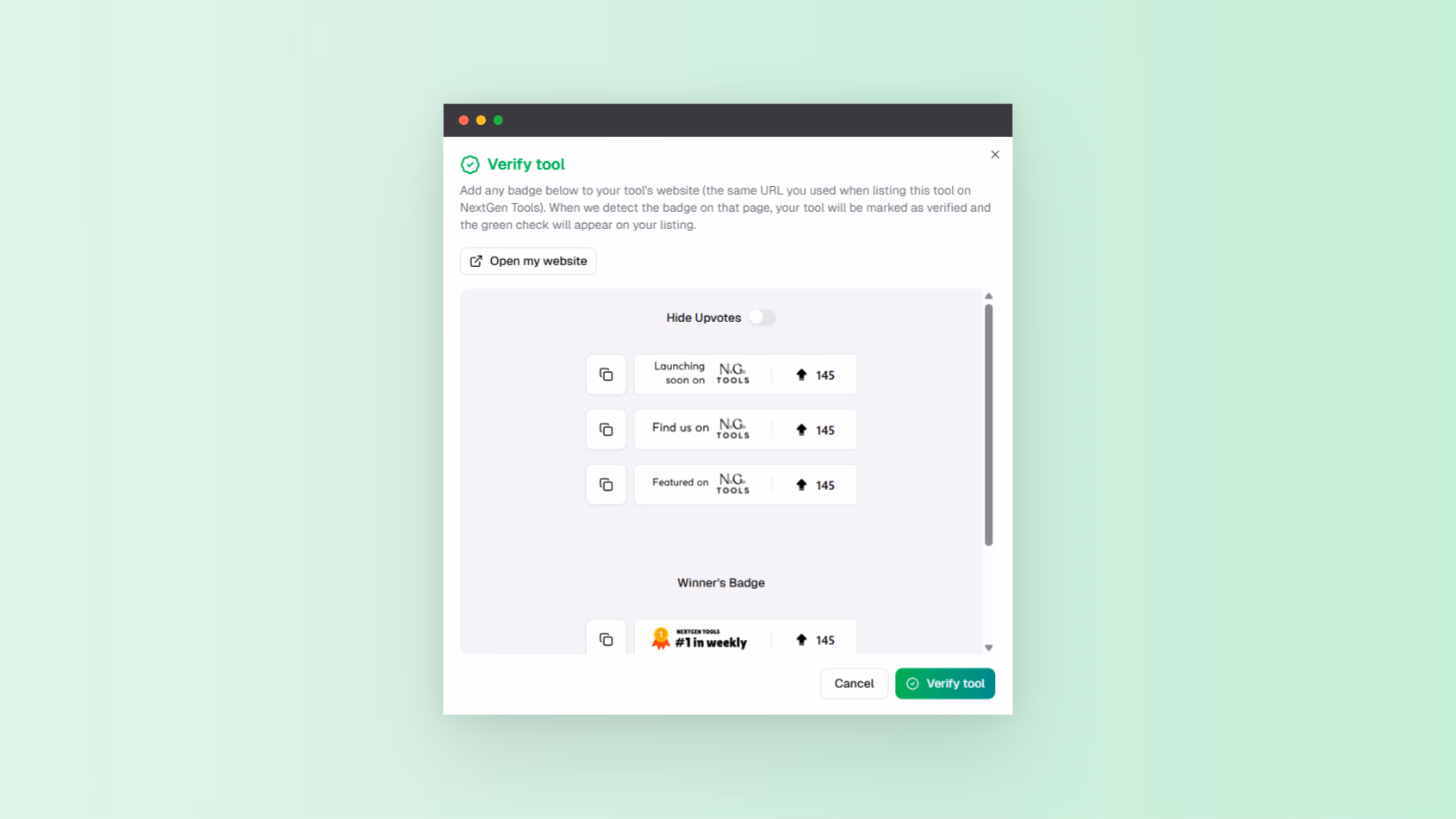 Tool Verification System Image