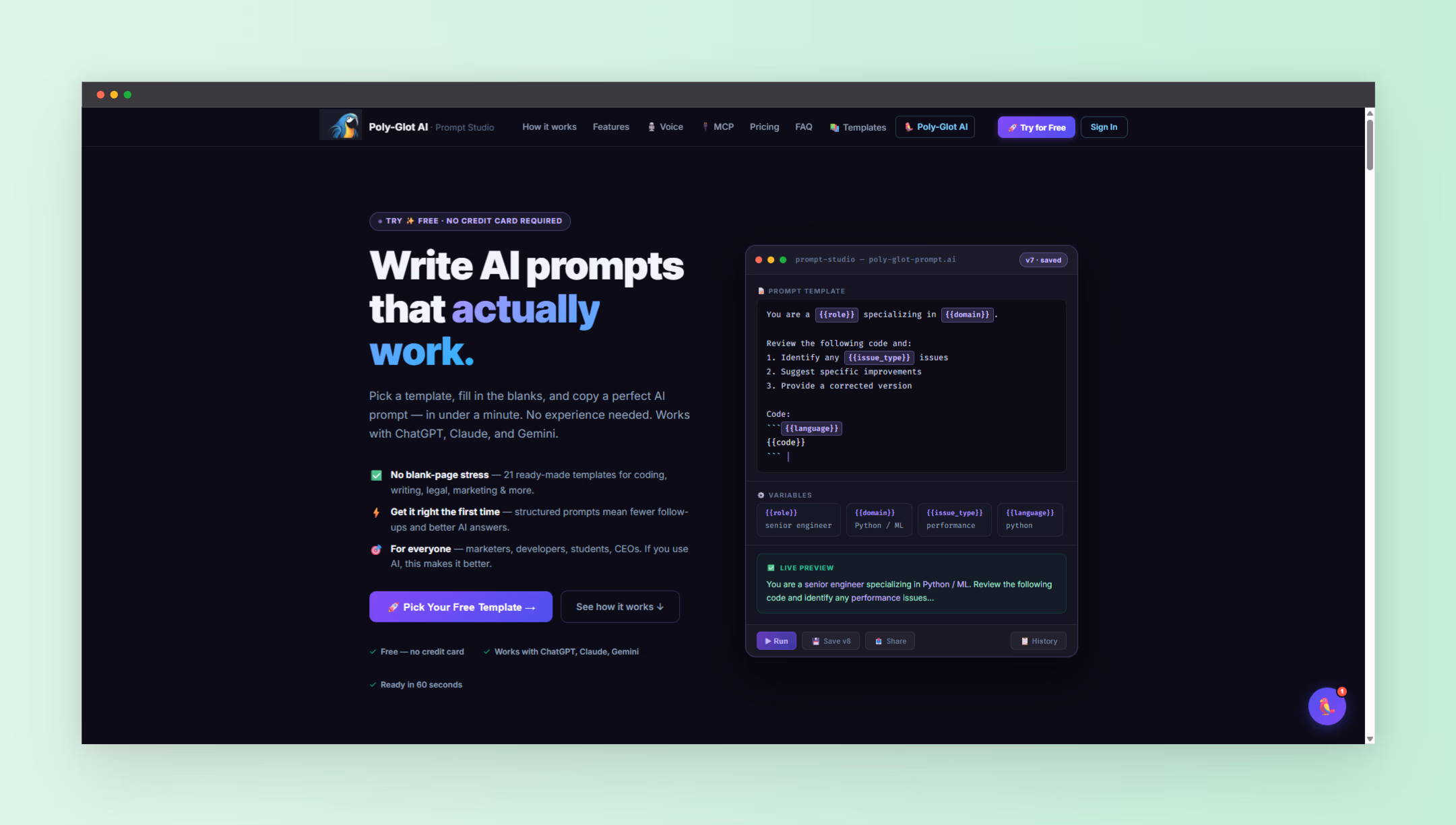 Poly-Glot AI Prompt Studio Image